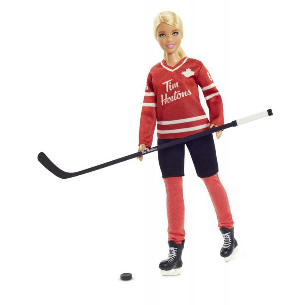 New in Box-Barbie Signature Tim Hortons 2020 Doll in Hockey Uniform Blonde Hair